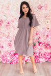 The Aria Button Dress Modest Dresses vendor-unknown