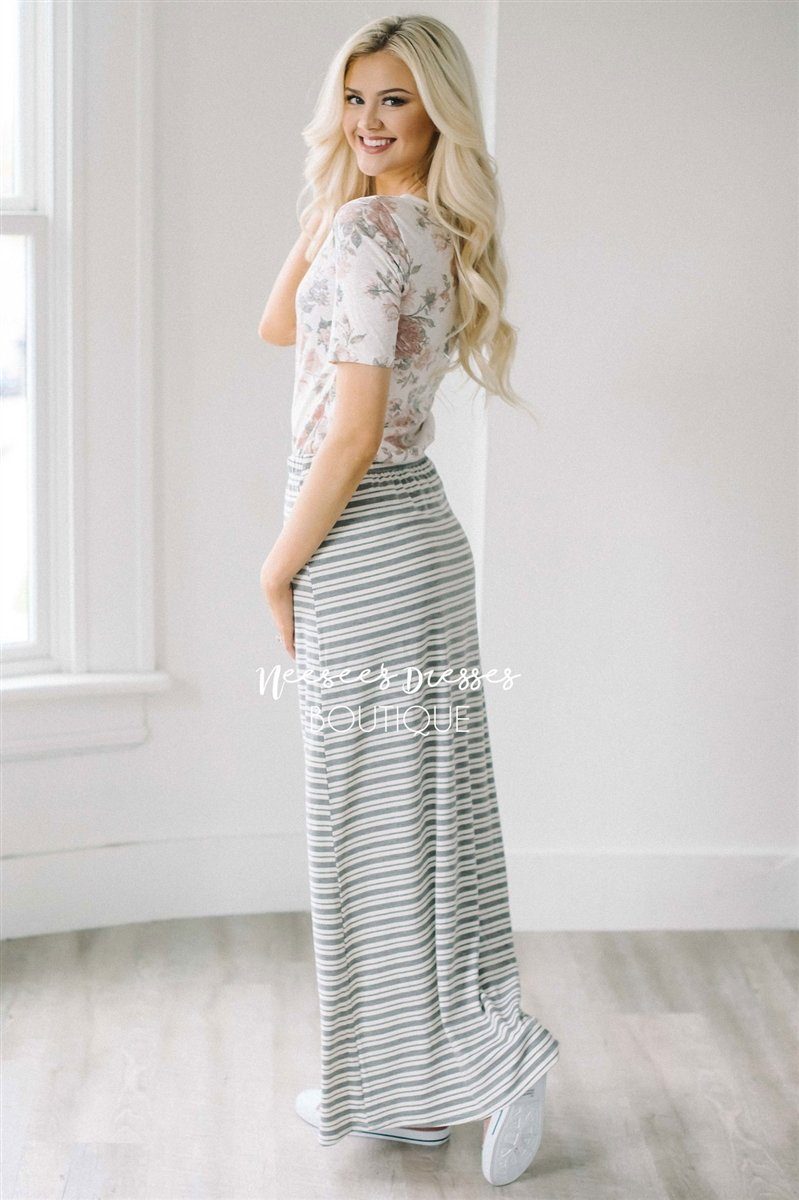 Muted Floral Top Tops vendor-unknown 