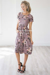 The Melody in Short Sleeves Modest Dresses vendor-unknown Dusty Lilac S