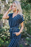 The Jacque Striped Jumpsuit Modest Dresses vendor-unknown