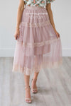 Tulle Lace Tiered Skirt Skirts vendor-unknown
