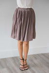 Pretty Dusty Mauve Lace Skirt Skirts vendor-unknown
