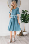 The Bella Modest Dresses vendor-unknown S Dusty Teal
