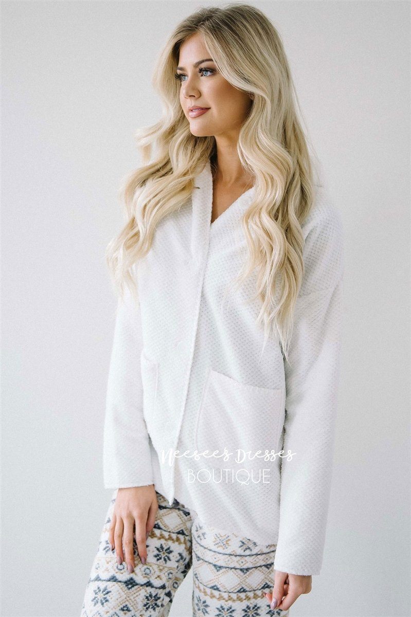 Ivory Snowflake Jammie Set New Year SALE vendor-unknown 