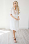 The Carrie Modest Dresses vendor-unknown S Ivory with Colorful Embroidery 