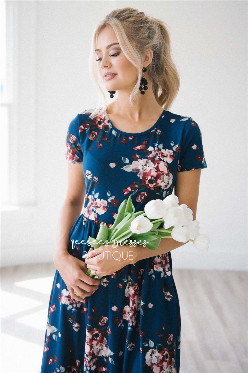 The Melody in Short Sleeves Modest Dresses vendor-unknown 