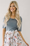 Silky Soft Light Gray Top Tops vendor-unknown