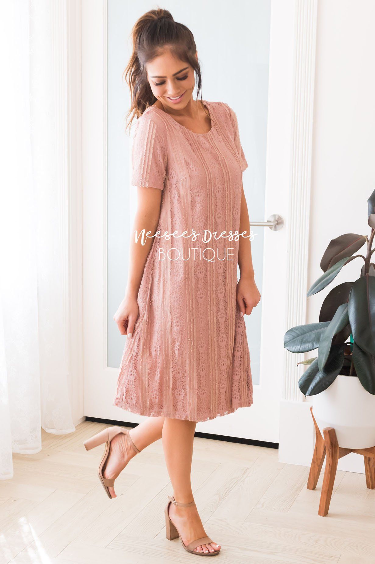 The Elise Lace Dress Modest Dresses vendor-unknown 