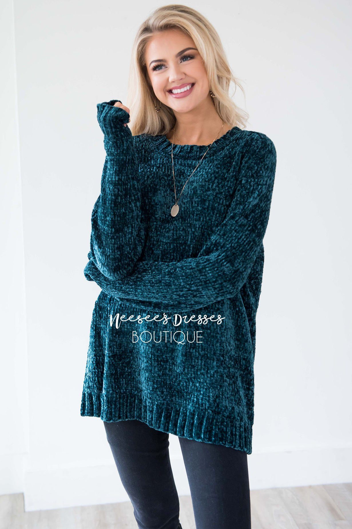 Afraid To Fall Chenille Knit Sweater Tops vendor-unknown 