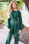 The Lolo Emerald Jumpsuit Modest Dresses vendor-unknown