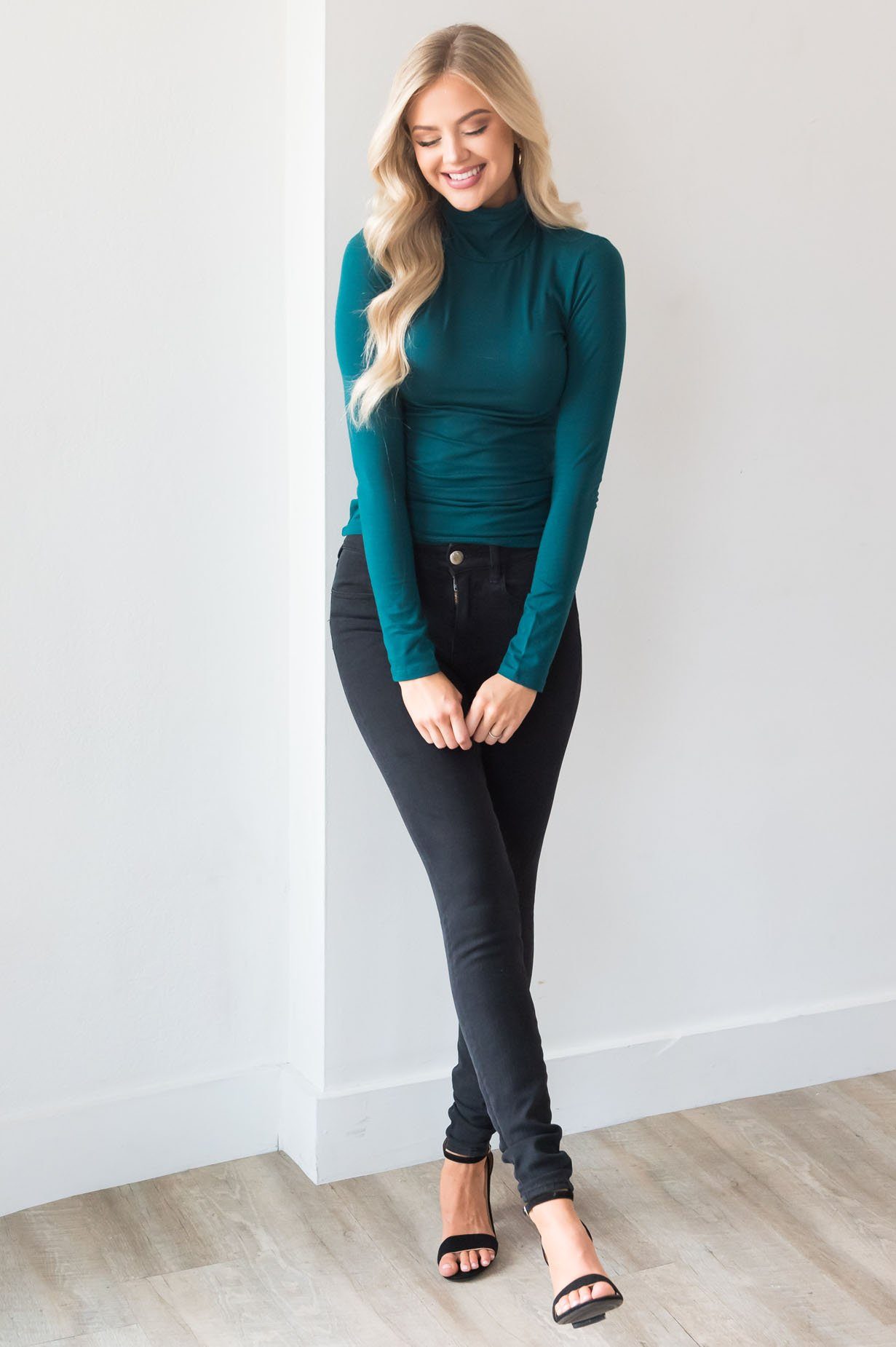 Get Close To Me Modest Turtleneck Tops vendor-unknown 