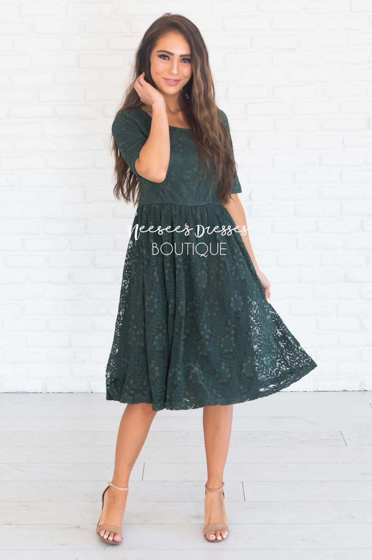 The Eva Branch Lace Dress Modest Dresses vendor-unknown 