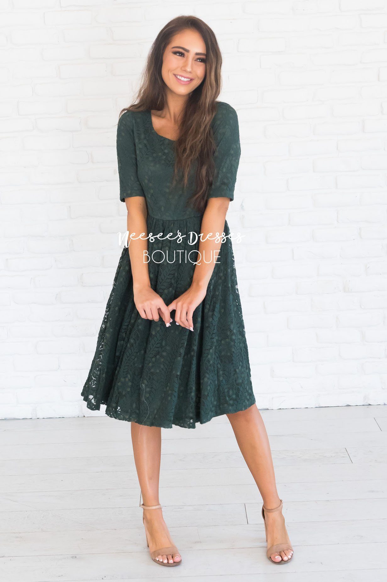 The Eva Branch Lace Dress Modest Dresses vendor-unknown 