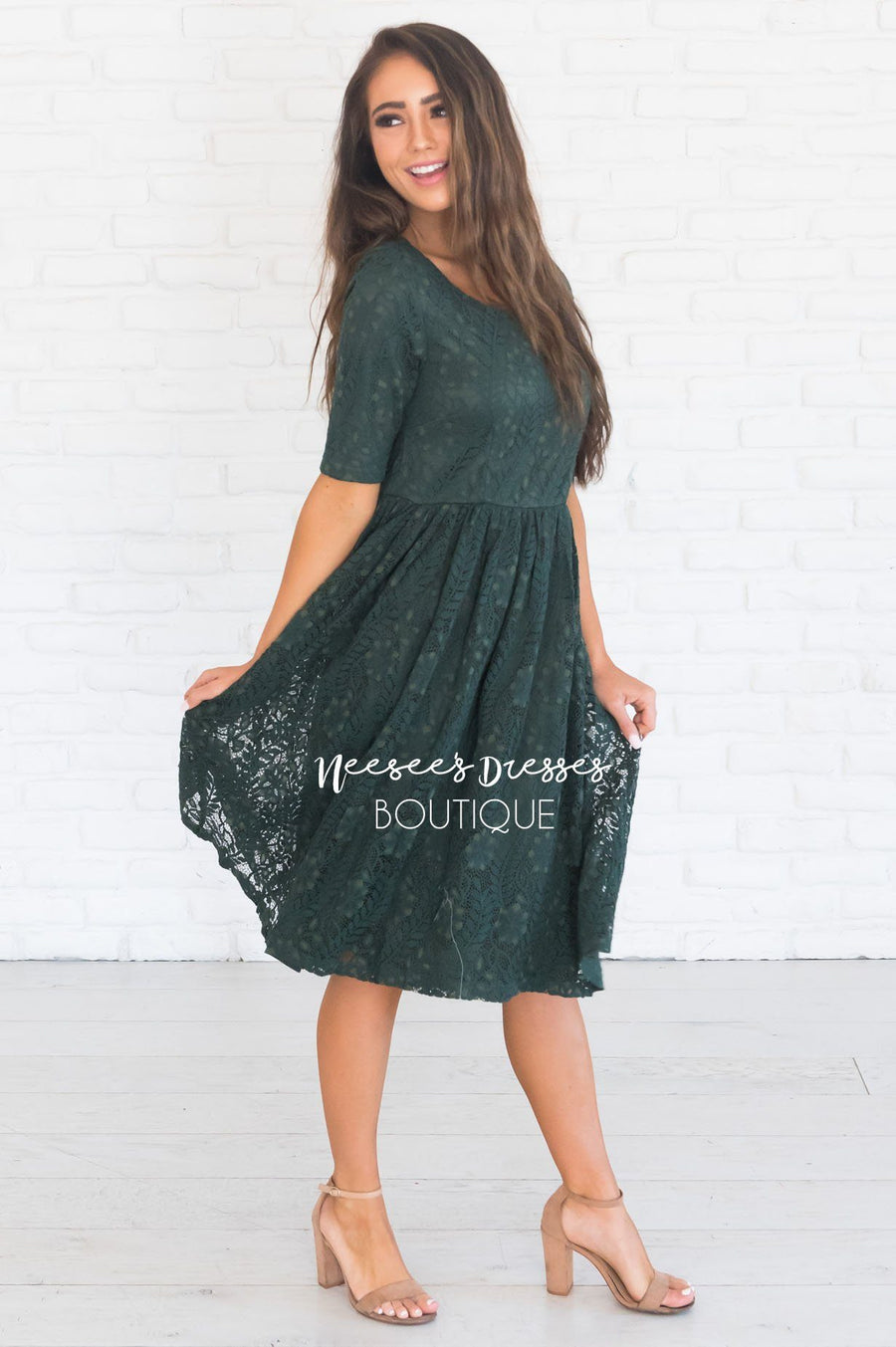 The Eva Branch Lace Dress Modest Dresses vendor-unknown 