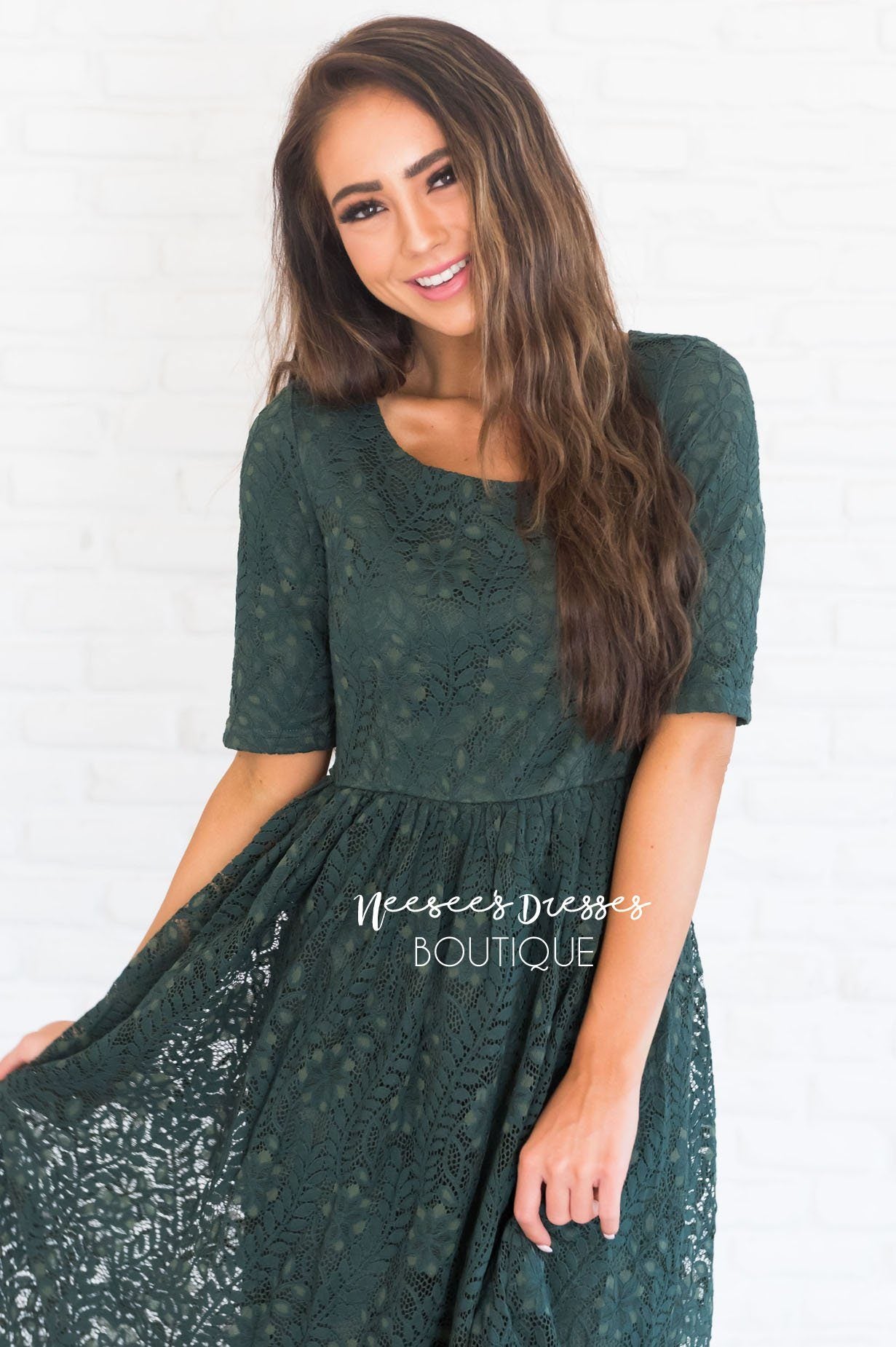 The Eva Branch Lace Dress Modest Dresses vendor-unknown 