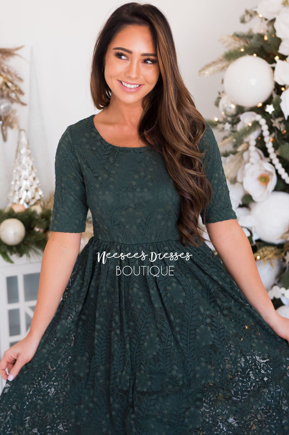 The Eva Branch Lace Dress Modest Dresses vendor-unknown 