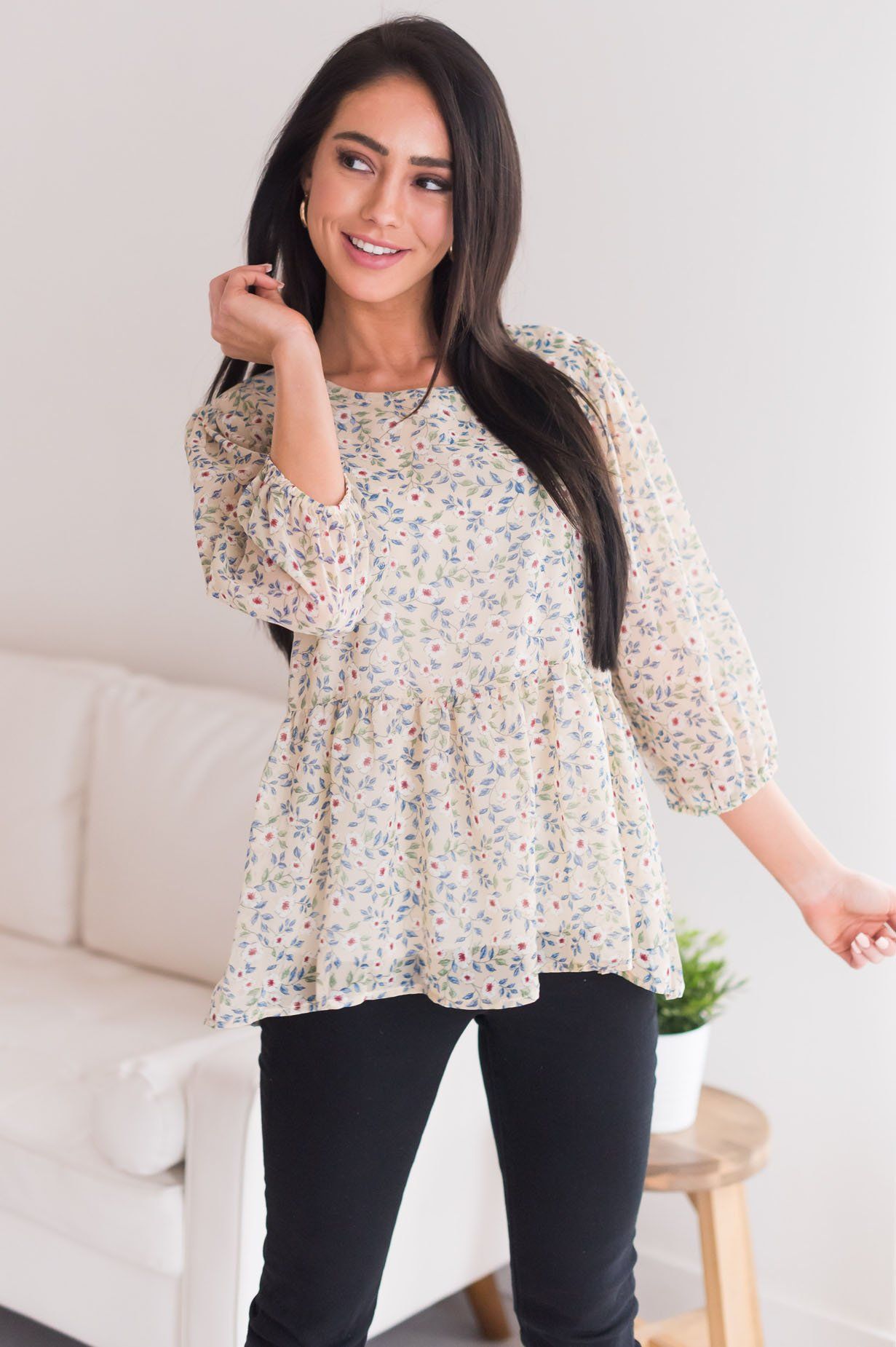 Every Little Thing Modest Blouse Tops vendor-unknown 