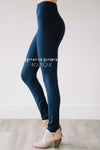 Say It Simply Navy Fleece Leggings Cyber Monday vendor-unknown Navy One Size 