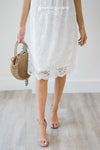 Ivory Scallop Lace Dress Modest Dresses vendor-unknown