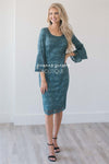 The April Modest Dresses vendor-unknown Shimmery Emerald XS