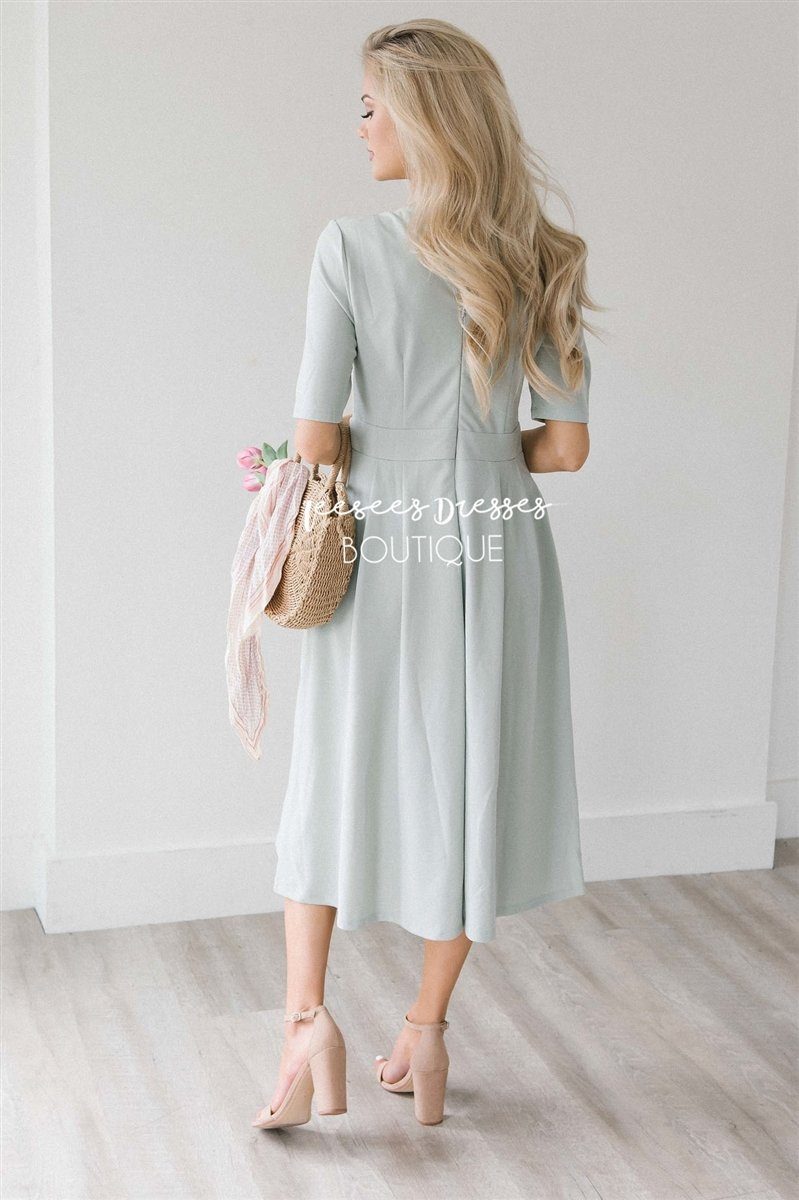 The Charleston Pleats and Pocket Dress Modest Dresses vendor-unknown 