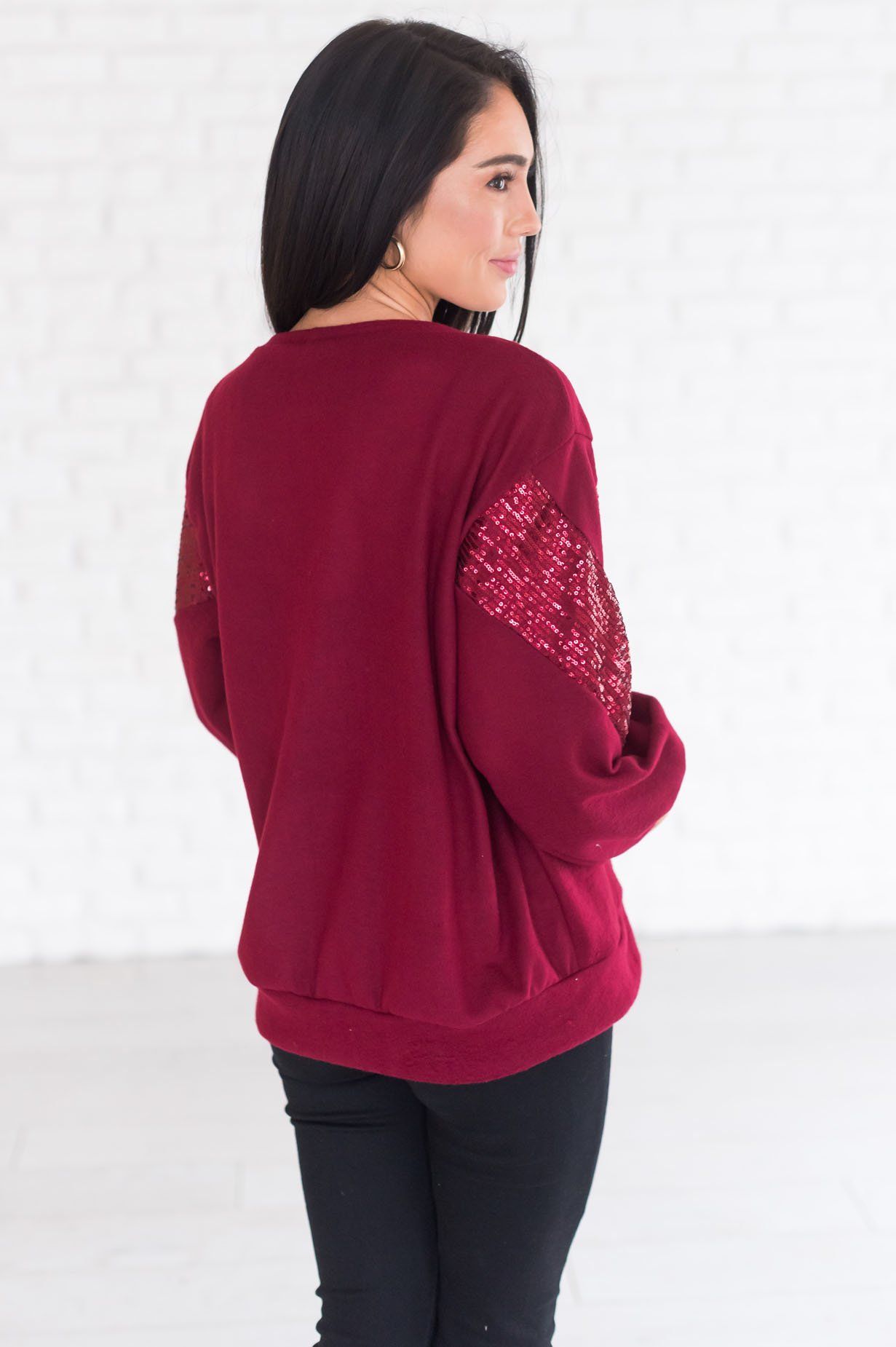 Filled With Joy Modest Fleece Top Modest Dresses vendor-unknown 