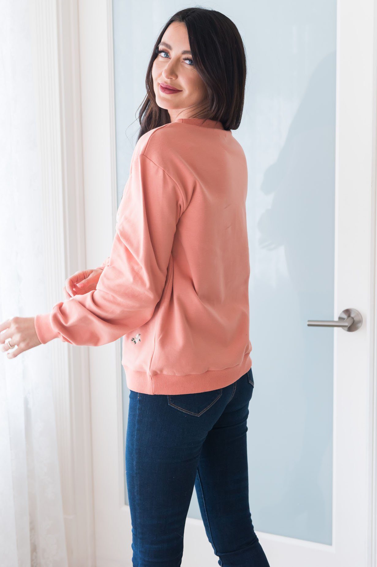 Blooming Bouquet Modest Sweatshirt Modest Dresses vendor-unknown 