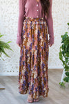 Flower Medley Tier Maxi Skirt Modest Dresses vendor-unknown