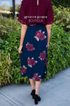 French Hydrangea Skirt Modest Dresses vendor-unknown