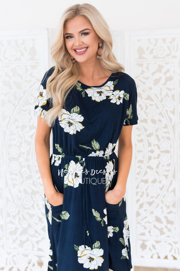The Gladiola Modest Floral Dress