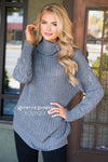 All Snowed In Cable-knit Turtleneck Sweater Tops vendor-unknown