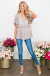 Delicate Embroidered Babydoll Blouse Tops vendor-unknown