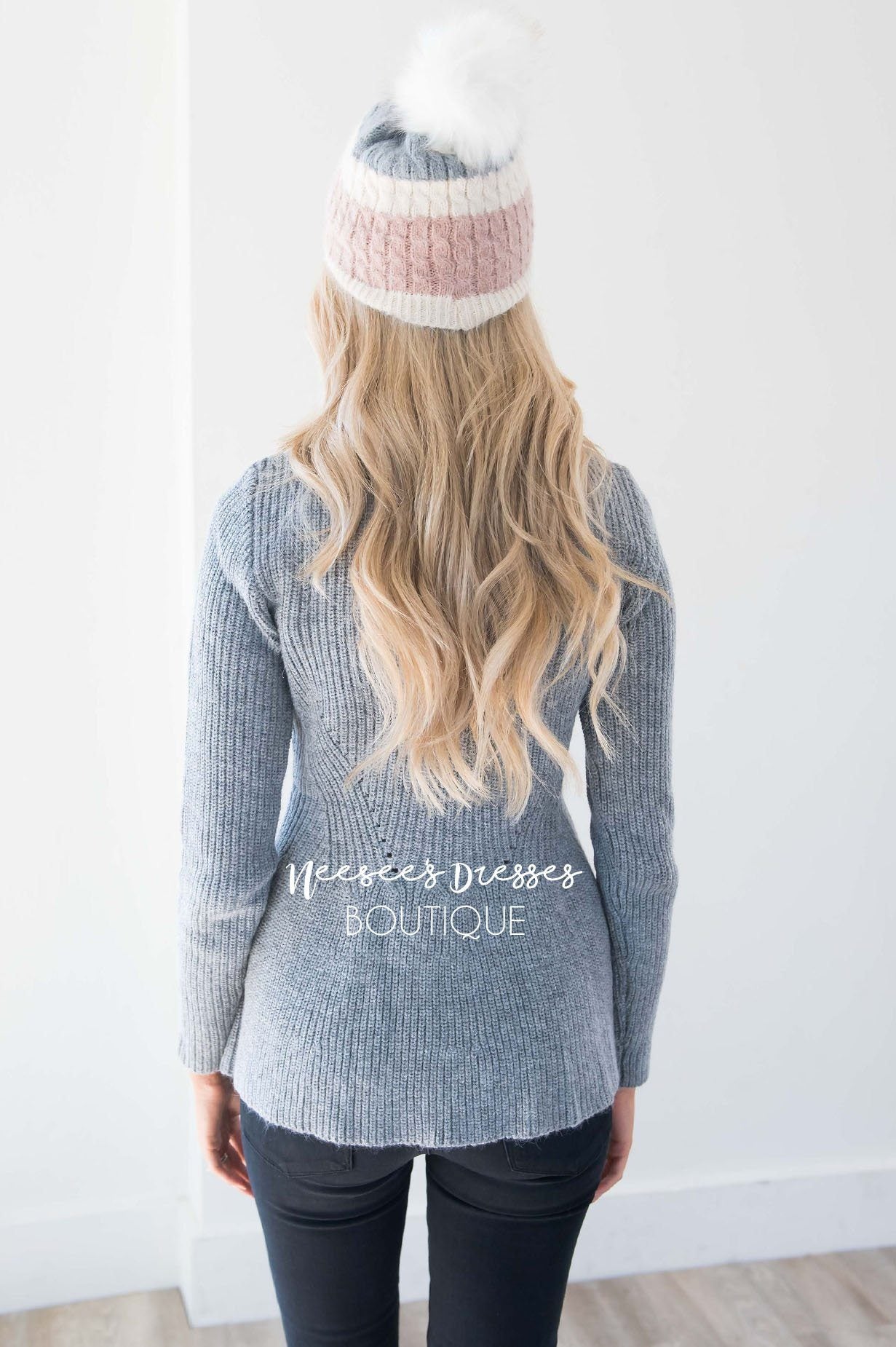 Fit And Flare Knit Sweater Tops vendor-unknown 