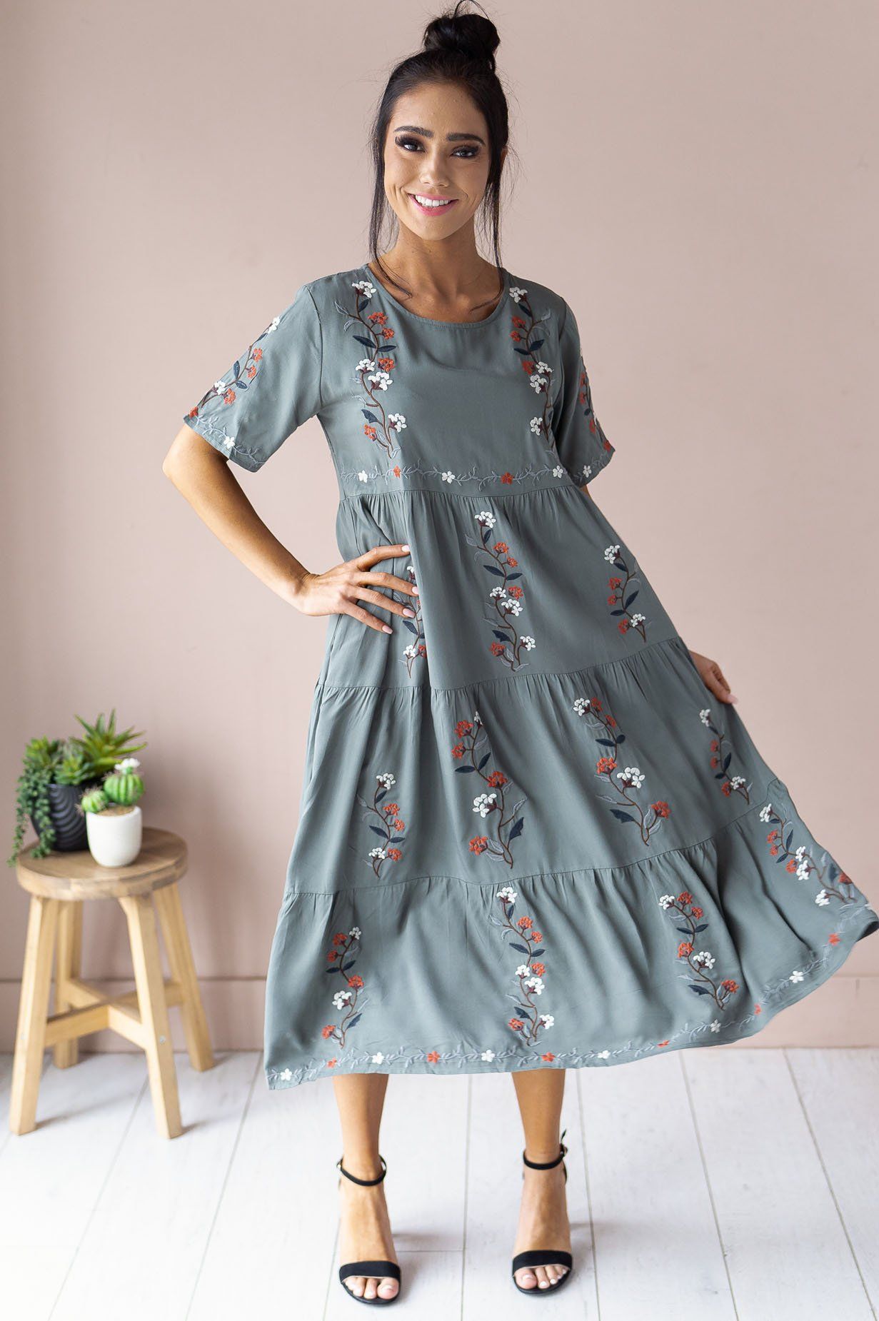 The Allegra Modest Dresses vendor-unknown 