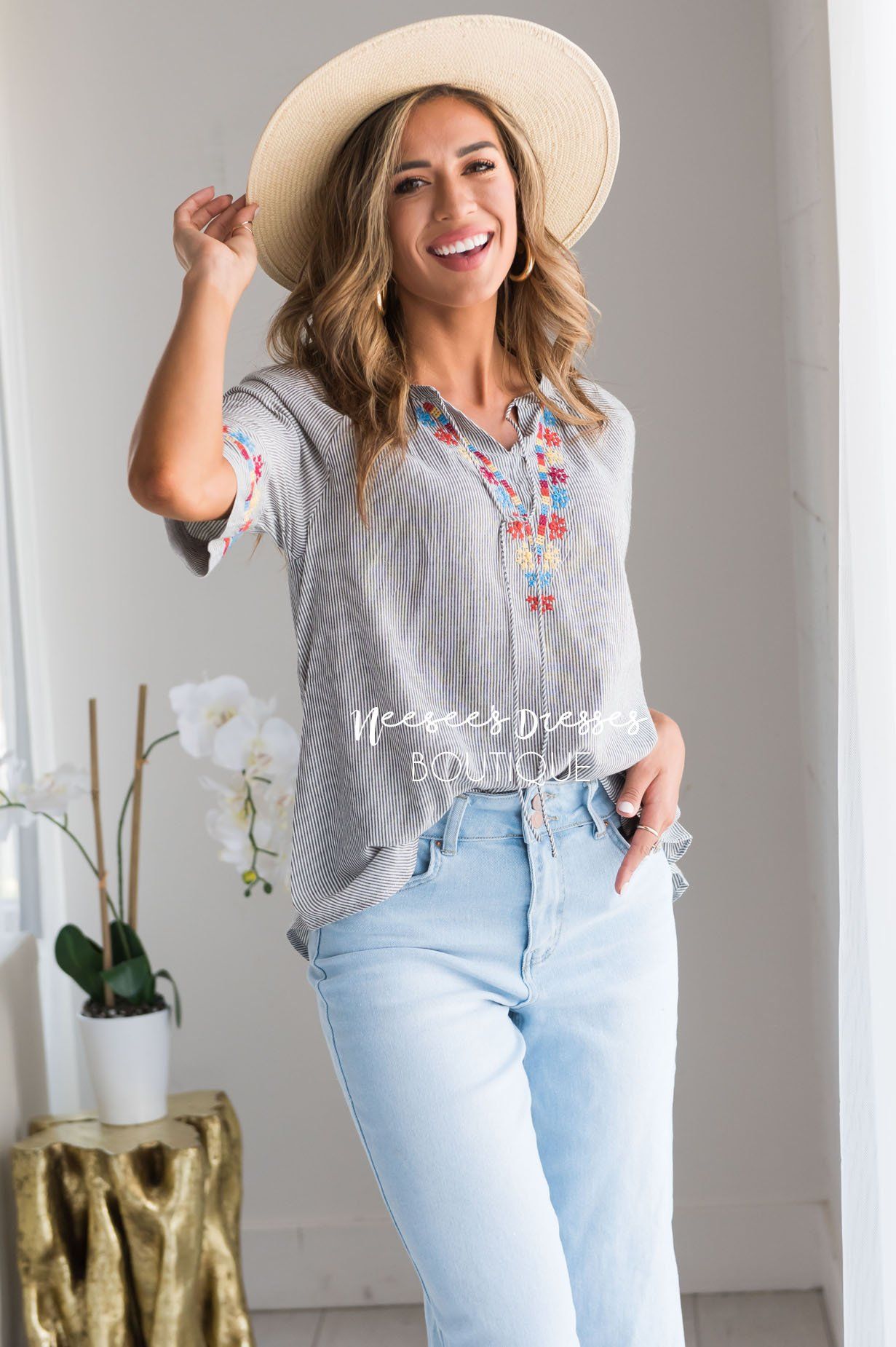 Second Chances Modest Blouse Tops vendor-unknown 