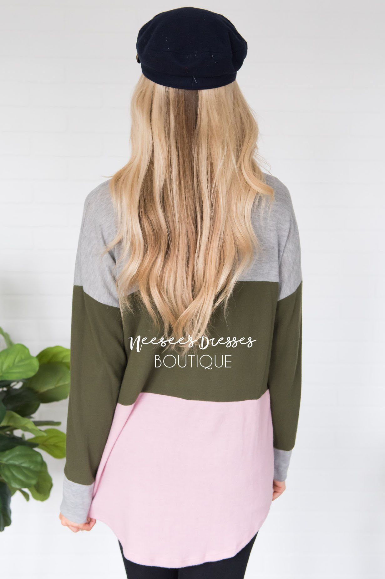 Darling Be Mine Color Block Sweater Modest Dresses vendor-unknown 