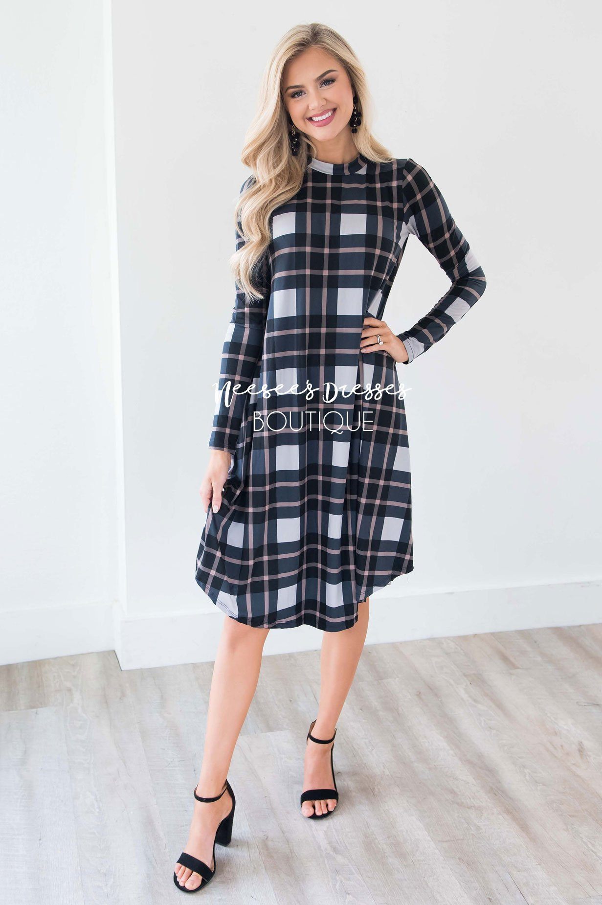 The Halsey Swing Dress Modest Dresses vendor-unknown 