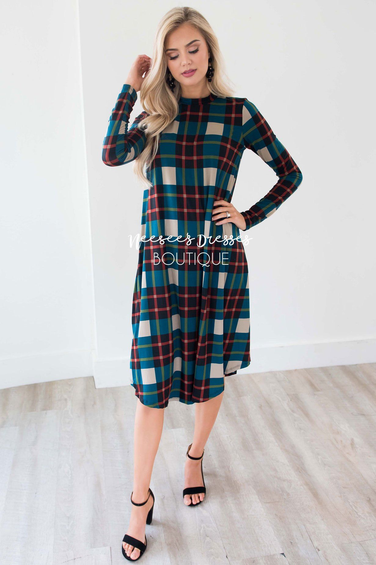 The Halsey Swing Dress Modest Dresses vendor-unknown 