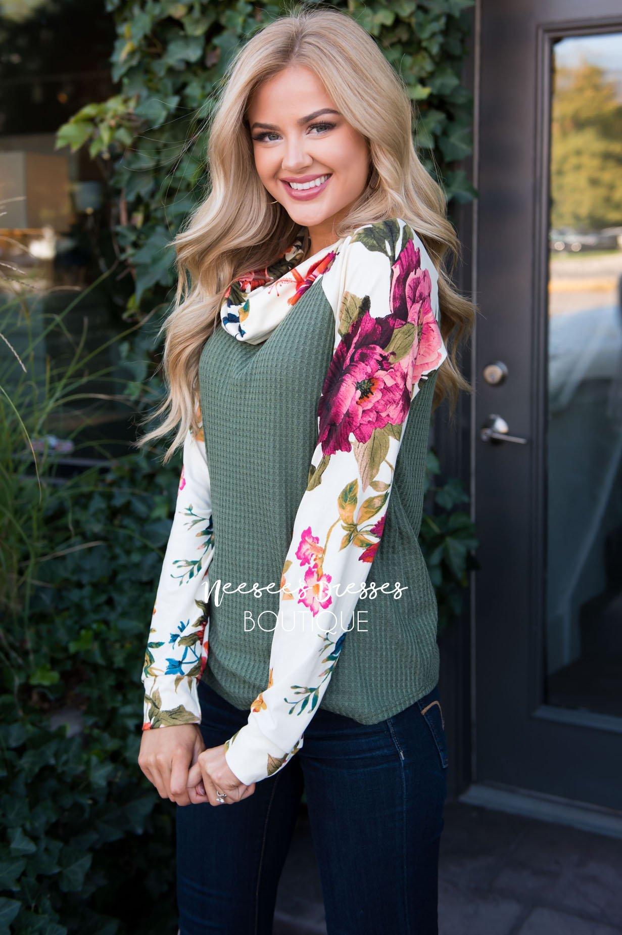 Happily Ever After cowl neck thermal Modest Dresses vendor-unknown 