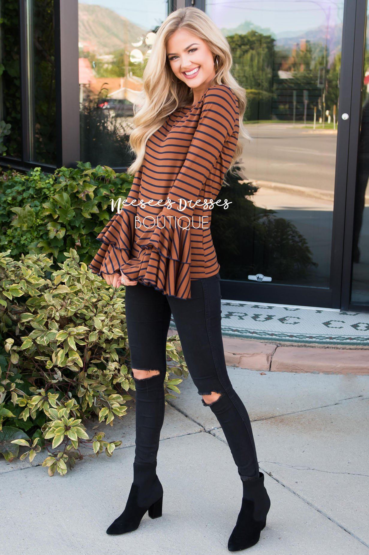 Happy Harvest Bell Sleeve Top Tops vendor-unknown 