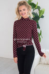 Happy Times Polka Dot Sweater Modest Dresses vendor-unknown