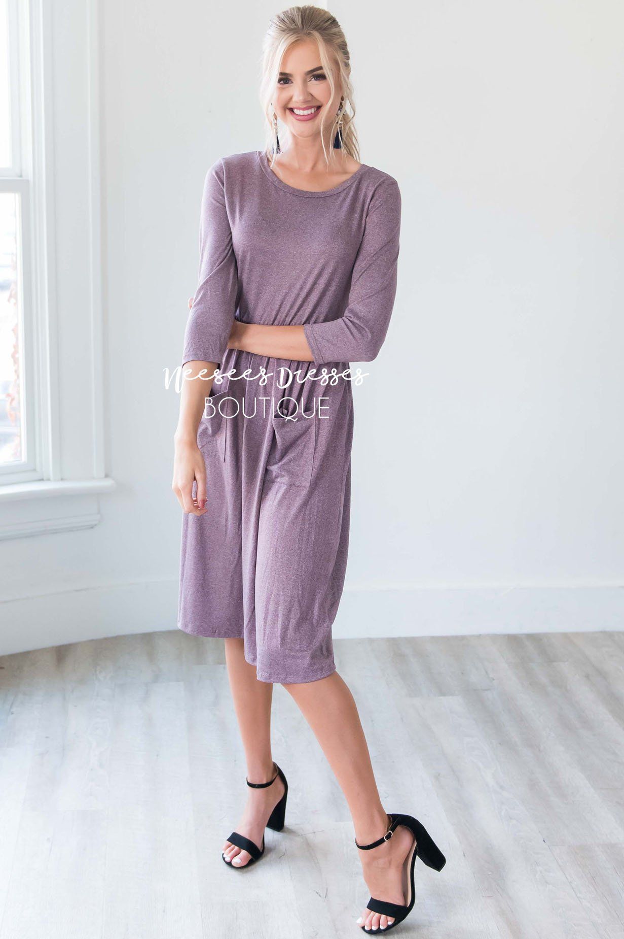 The Poppy 3/4 Length Sleeves Modest Dresses vendor-unknown 
