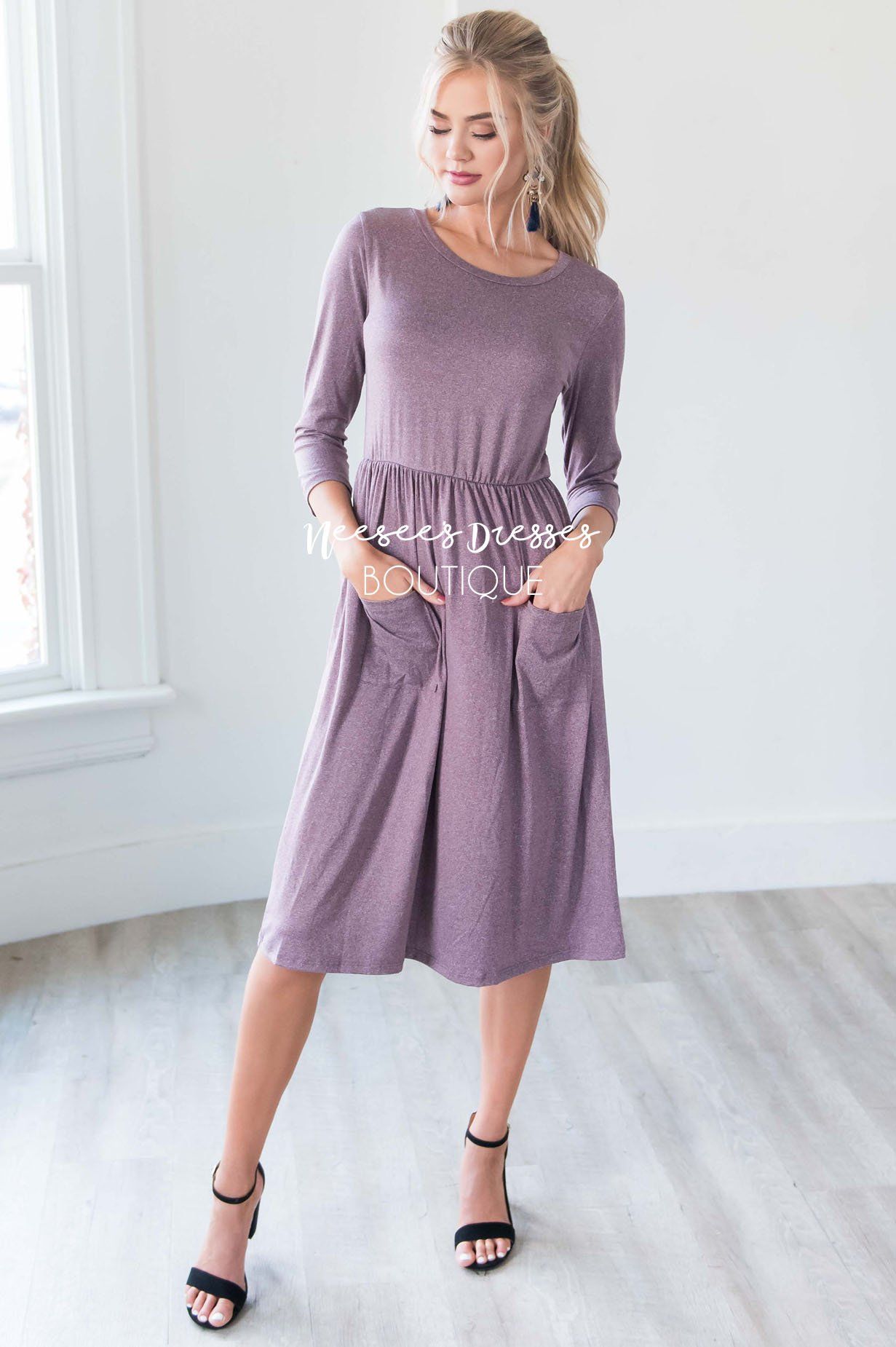 The Poppy 3/4 Length Sleeves Modest Dresses vendor-unknown 