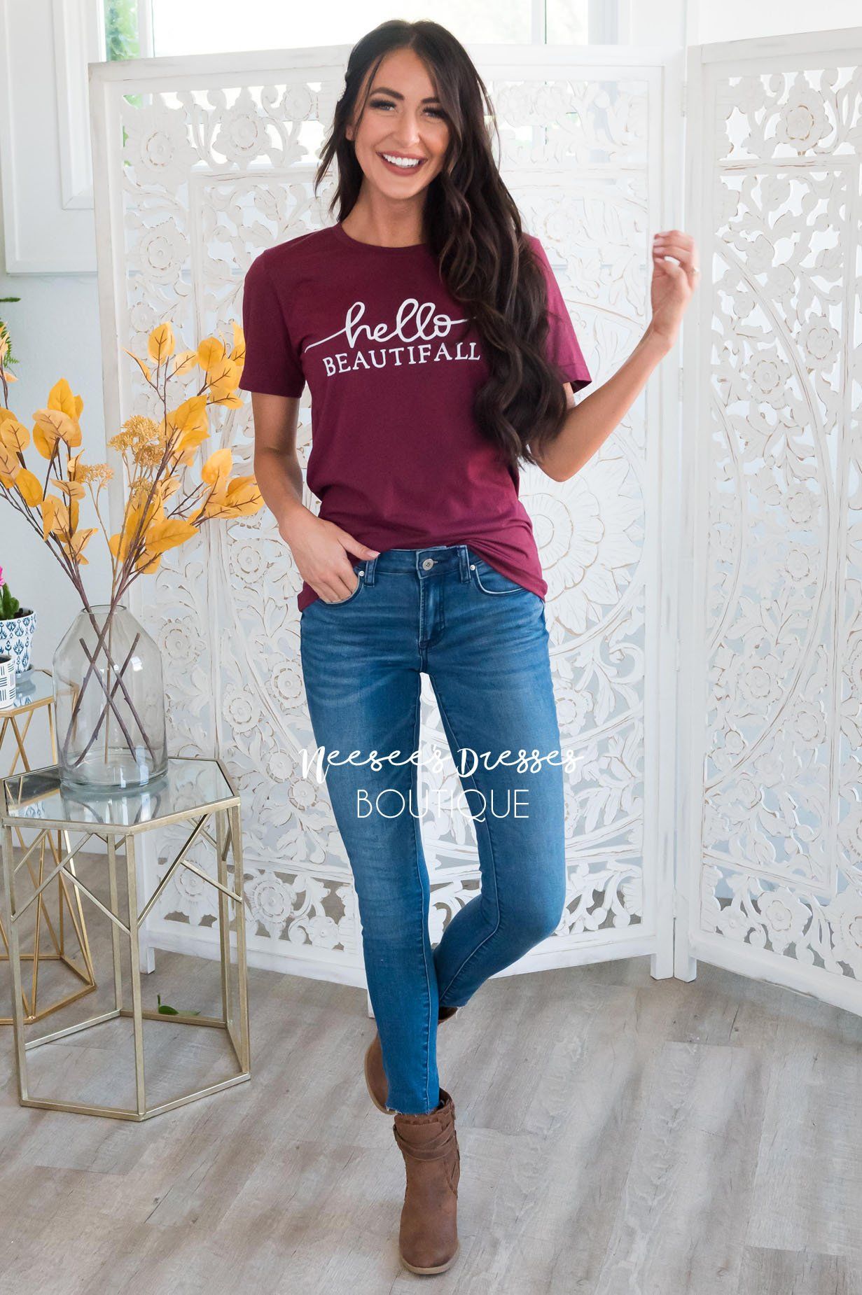 Hello Beautifall Modest Tee Modest Dresses vendor-unknown 