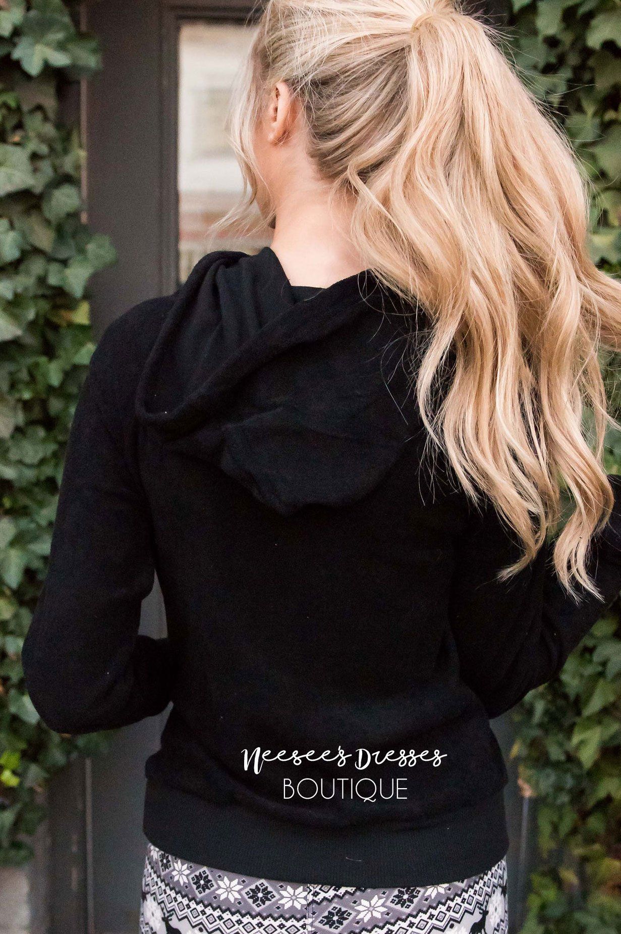 Soft Fuzzy Lightweight Hoodie Tops vendor-unknown 