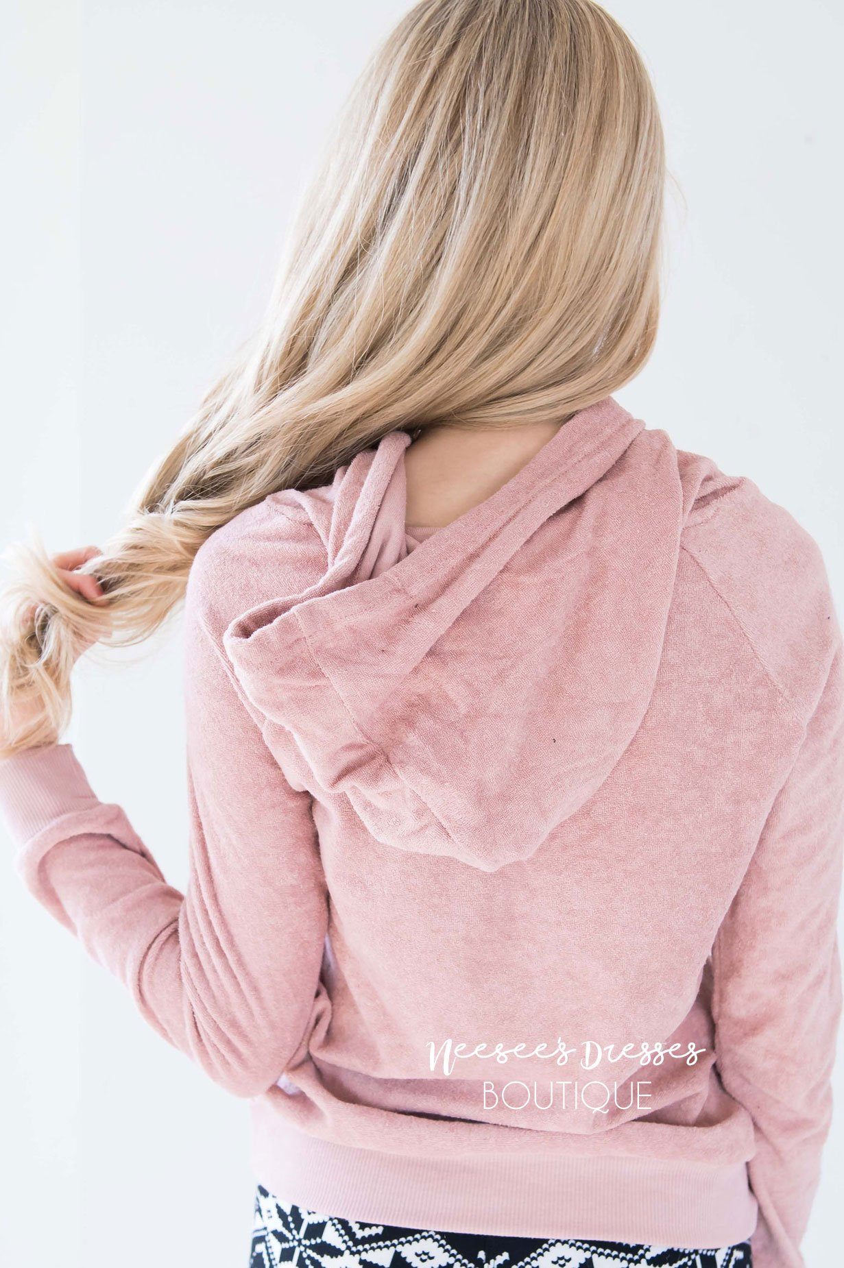 Soft Fuzzy Lightweight Hoodie Tops vendor-unknown 