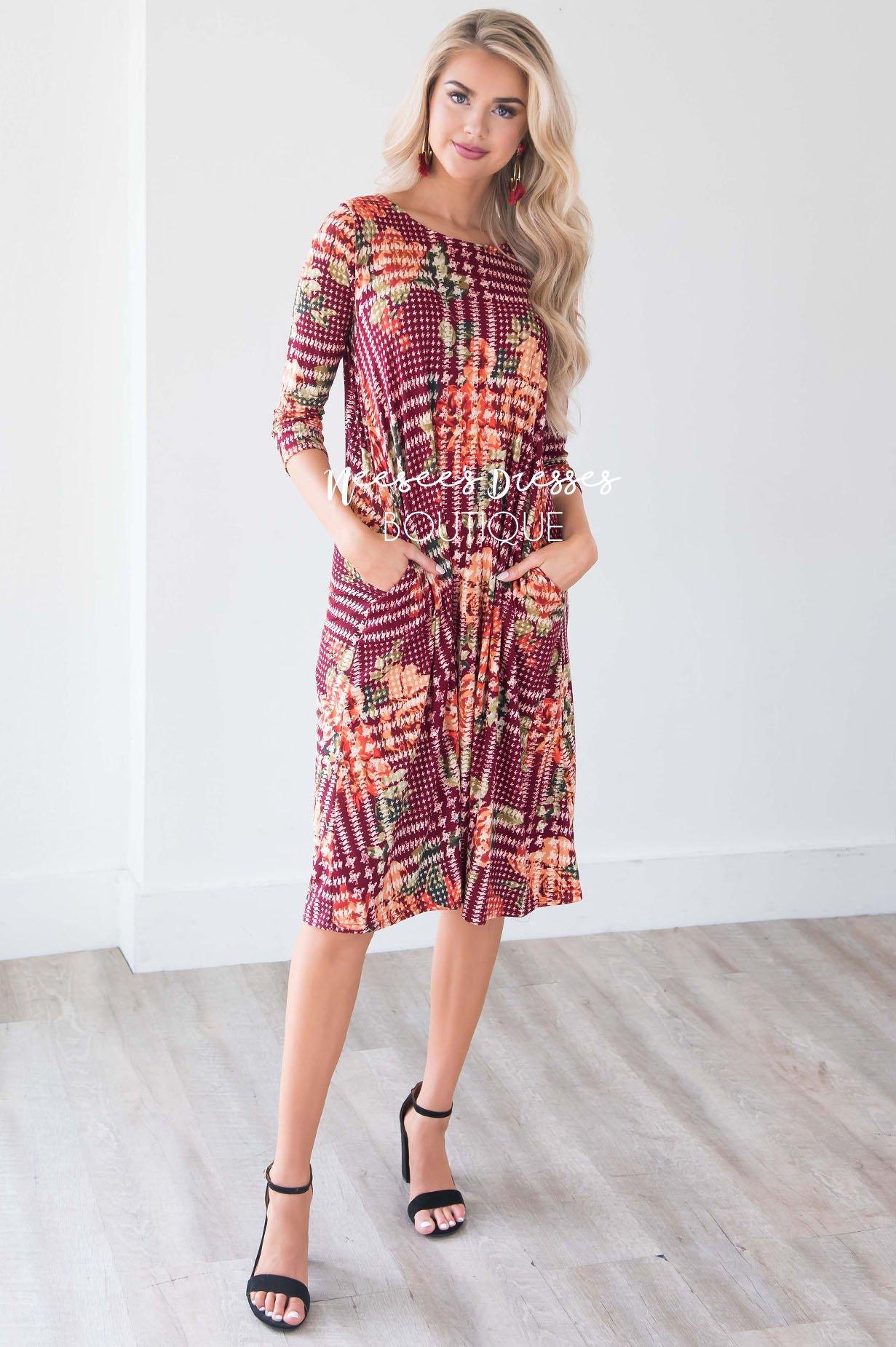 The Francesca Swing Dress Modest Dresses vendor-unknown 