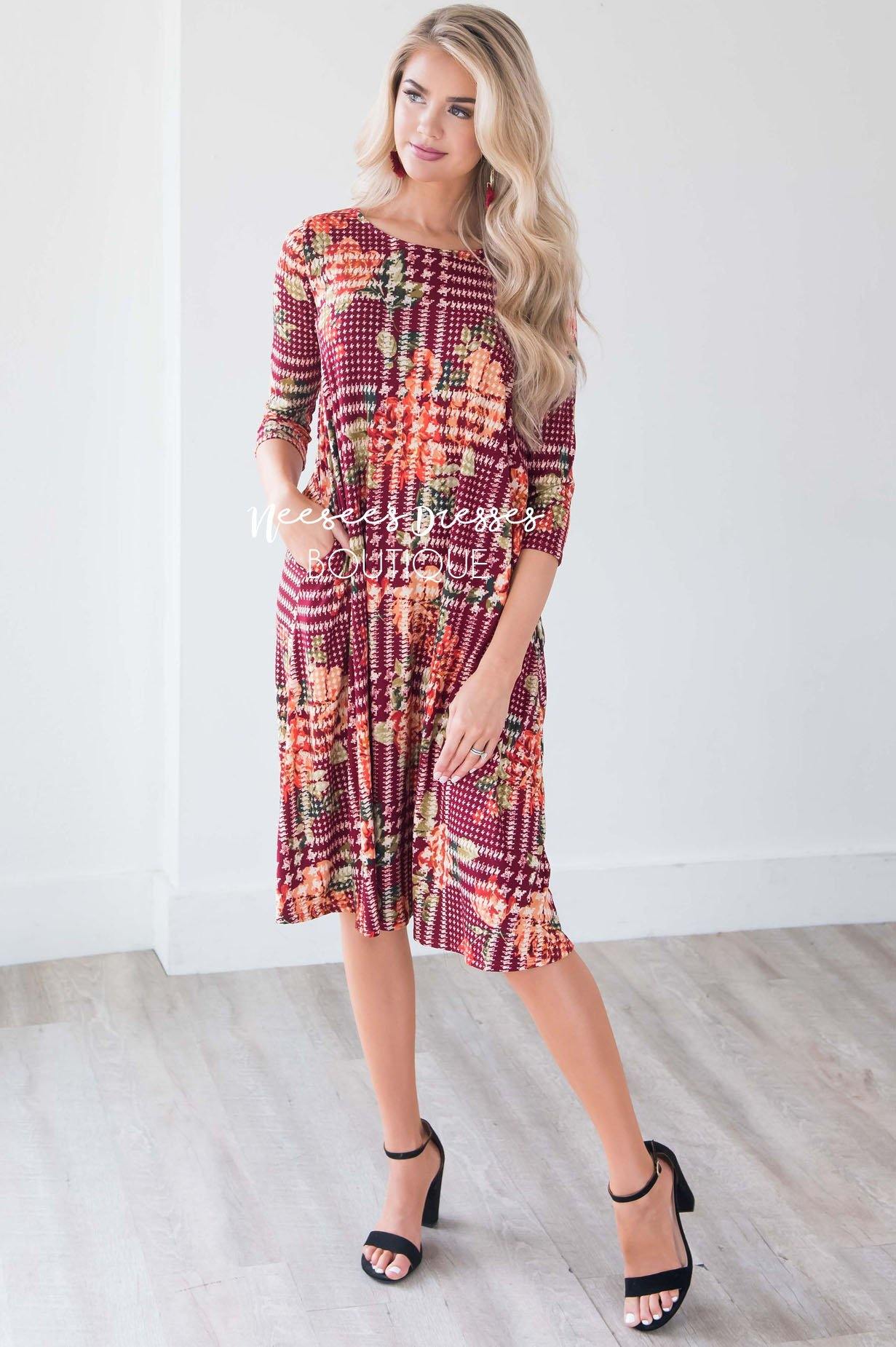 The Francesca Swing Dress Modest Dresses vendor-unknown 