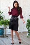 Conquer the Day pleated Skirt Skirts vendor-unknown 