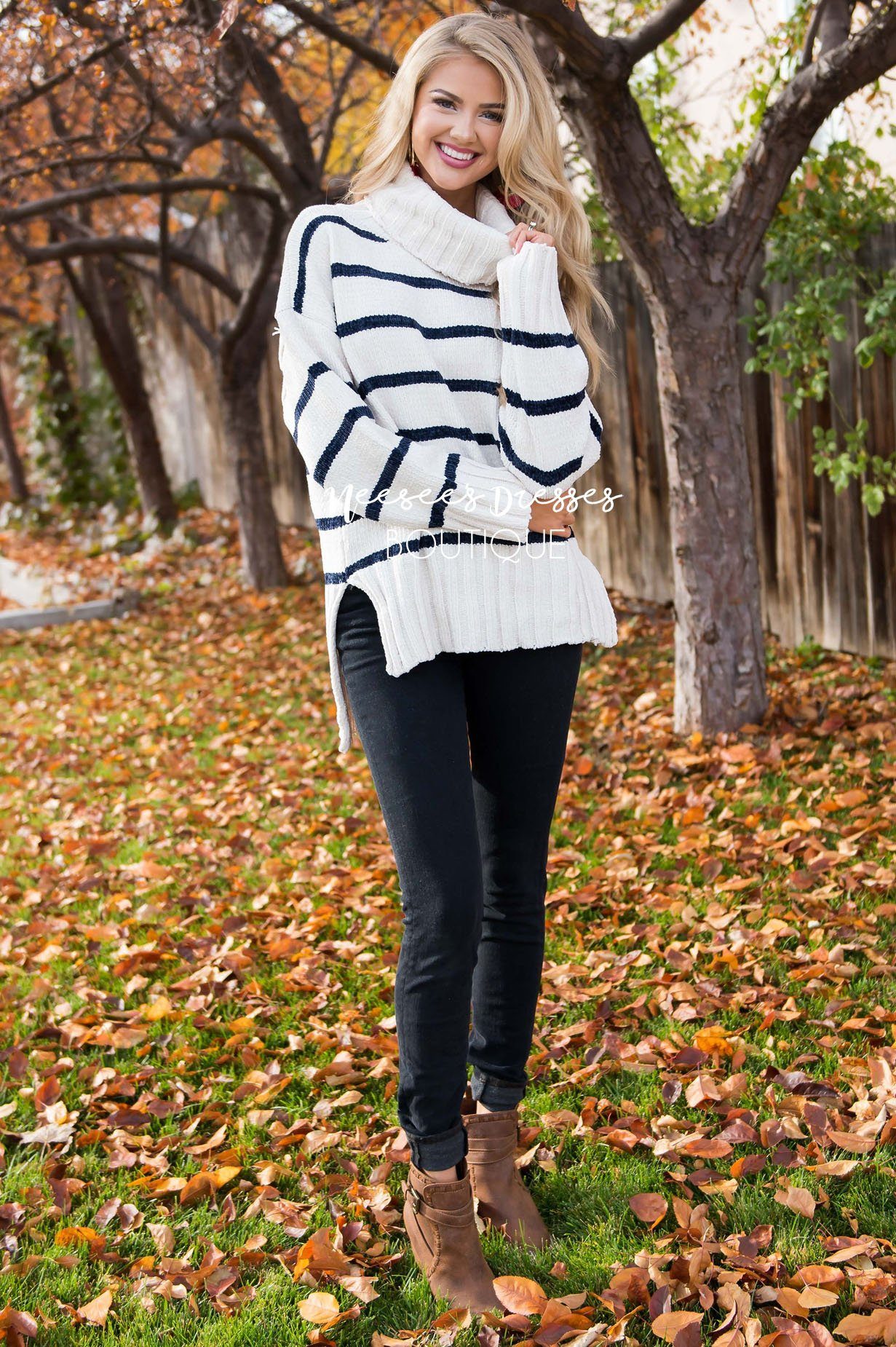 Cozy By The Fire Turtle Neck Sweater Tops vendor-unknown 